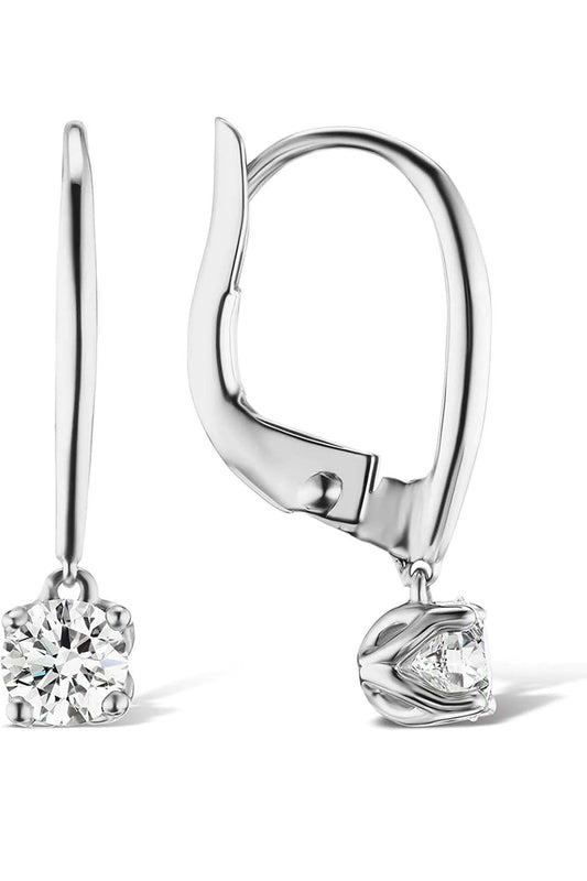 Radiant Ice Dangles solitaire earring