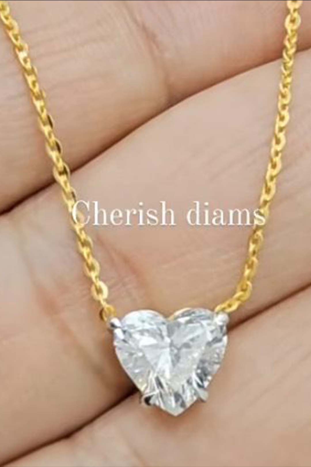 Customized Order 1045 Heart Cut Solitaire Moissanite Dangle Earrings and Pendant 2 carats each