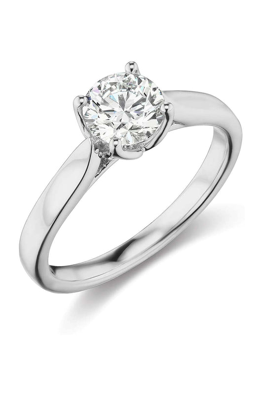 Aurora moissanite solitaire ring