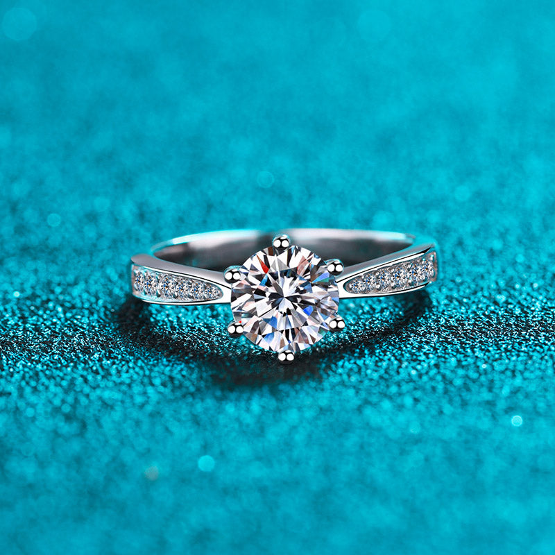 Henrietta's Solitaire Moissanite Ring