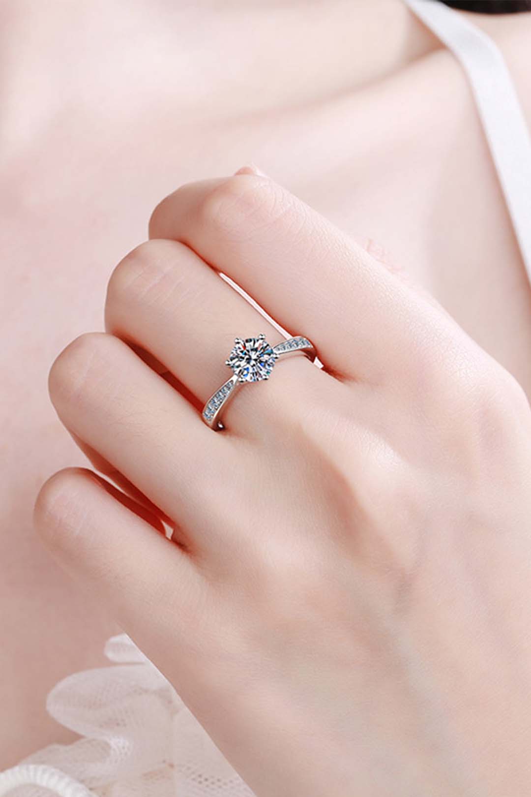 Henrietta's Solitaire Moissanite Ring
