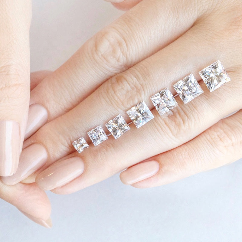 Princess Cut Certified Moissanite Solitaire