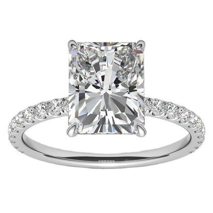Midnight Majesty Radiant Moissanite Ring