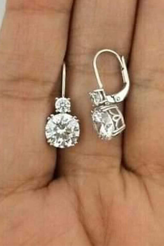 Customised Moissanite earring in Sterling Silver with 18kt gold plating 1198