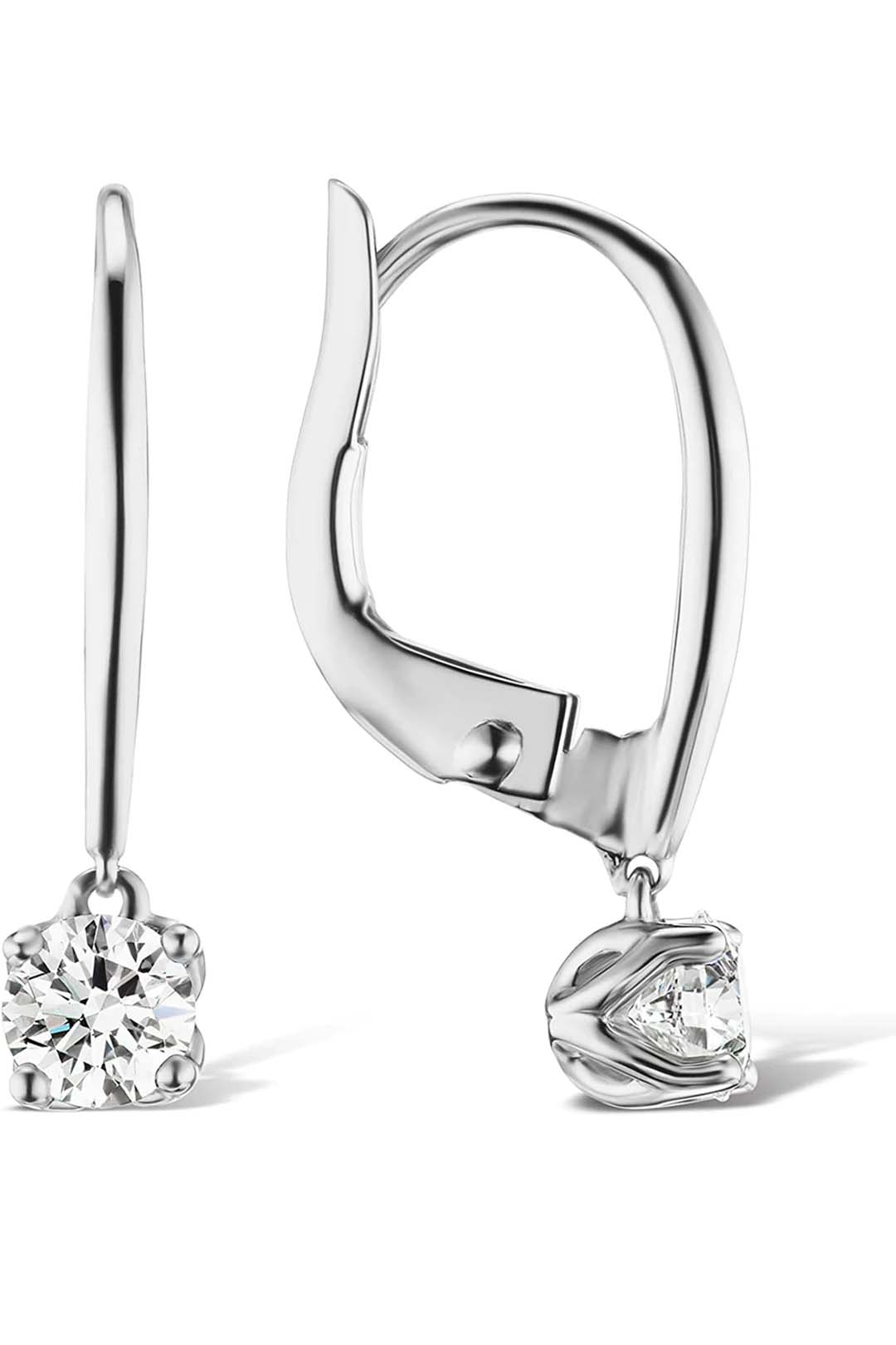 Radiant Ice Dangles solitaire earring