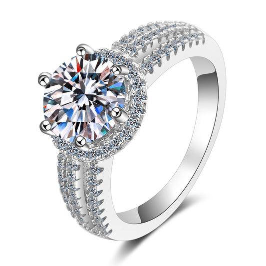 Graceful Georgiana moissanite Ring