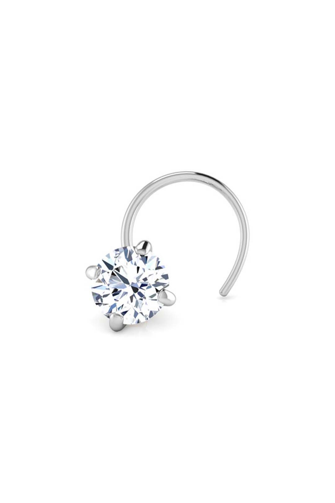 Radiant Solitaire Wire Nose Pin