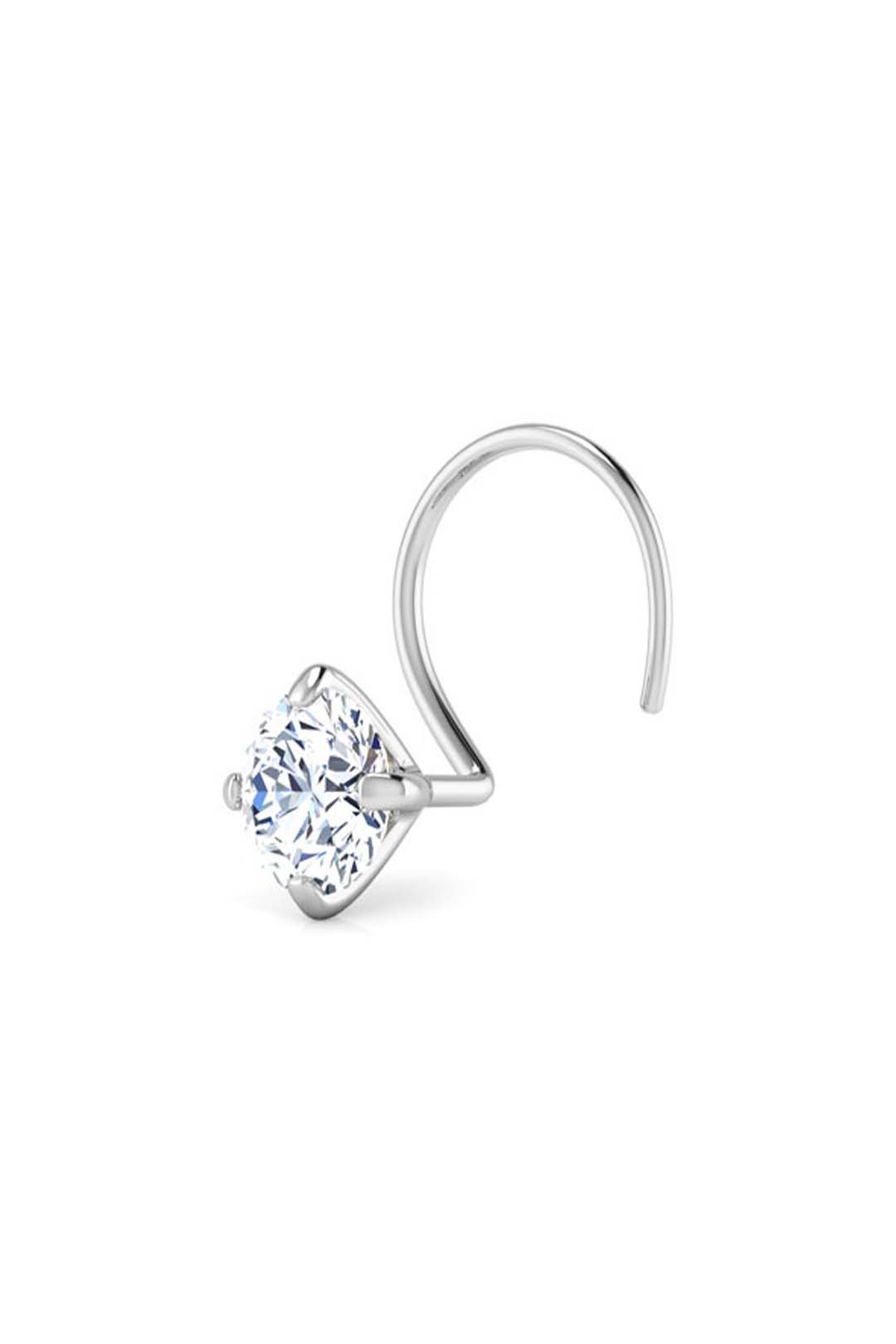 Radiant Solitaire Wire Nose Pin