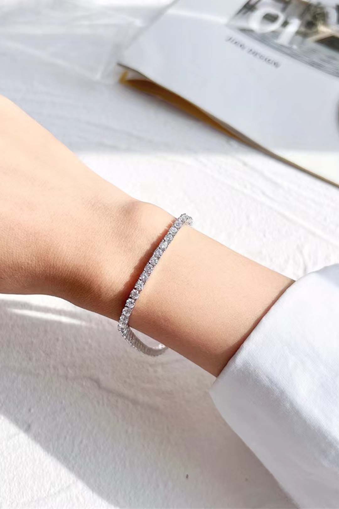 20 Cents (3.80mm) Moissanite Tennis Bracelet