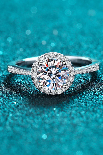 Isabella's Iridescent moissanite Solitaire Ring
