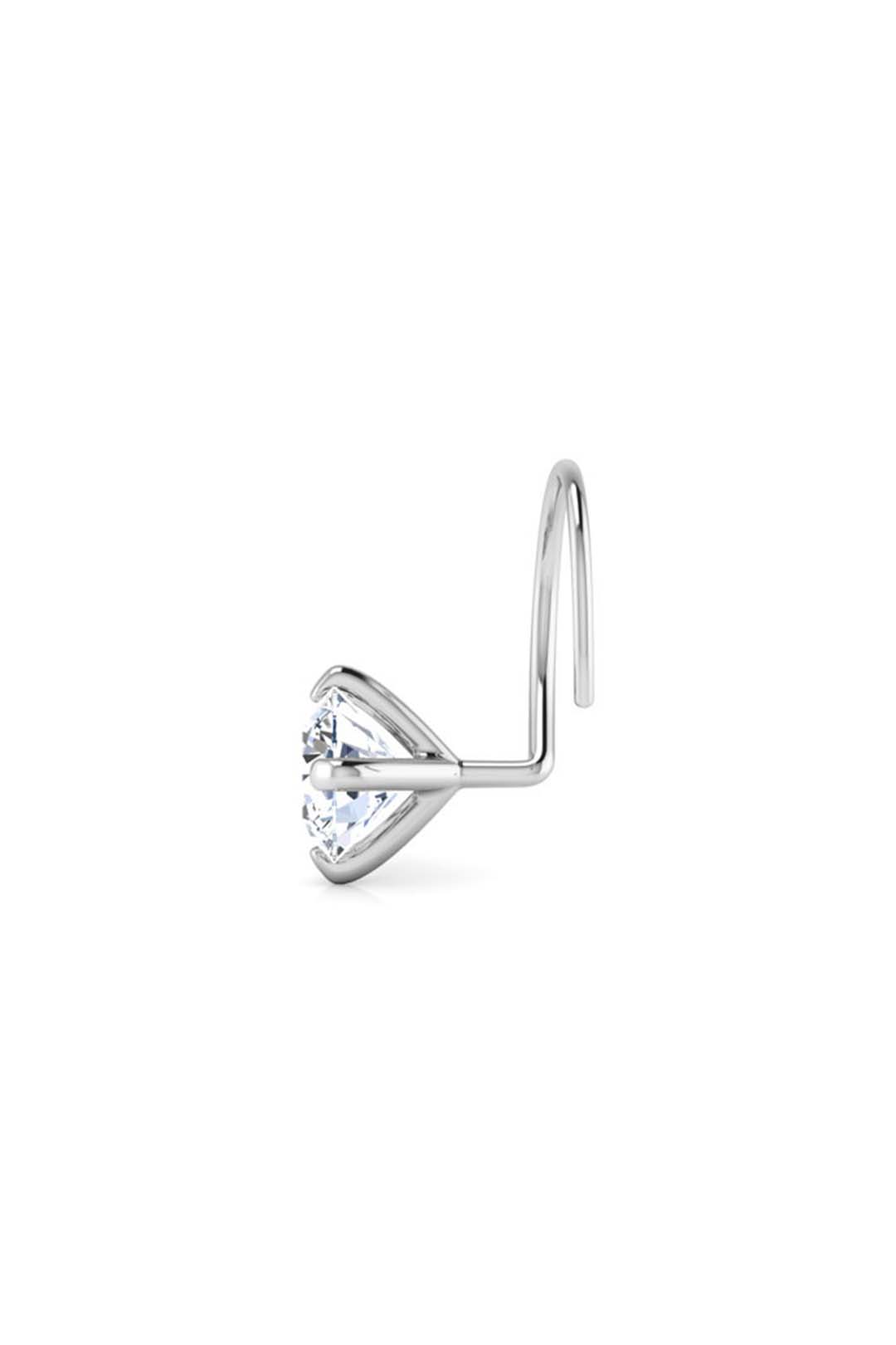 Radiant Solitaire Wire Nose Pin