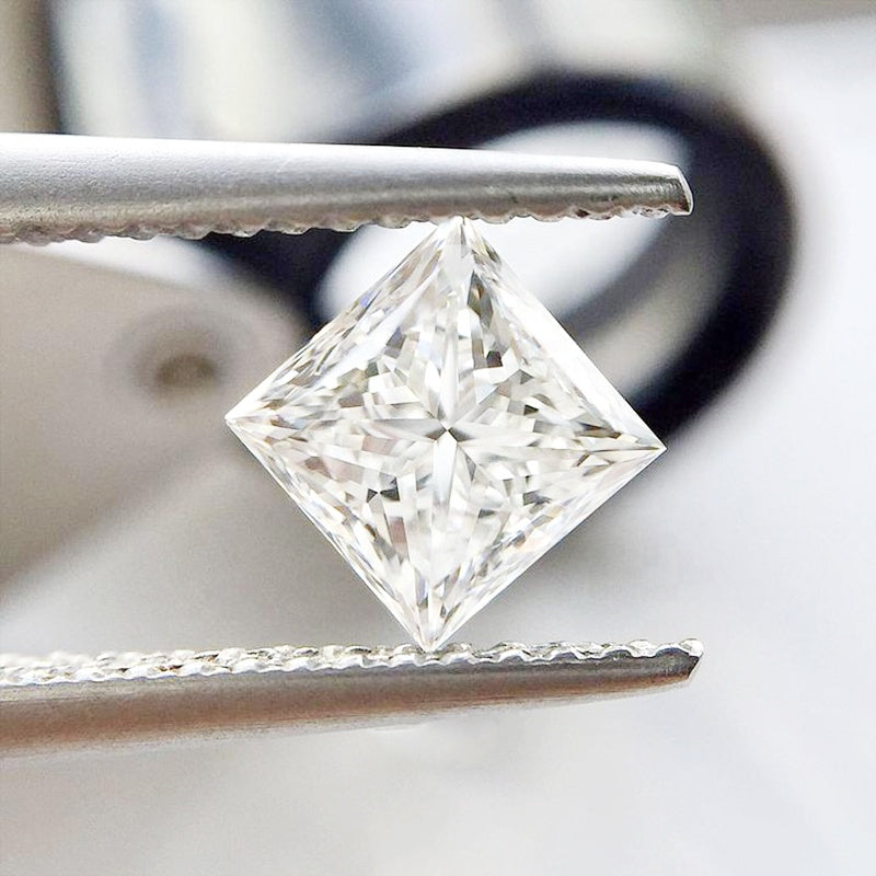 Princess Cut Certified Moissanite Solitaire