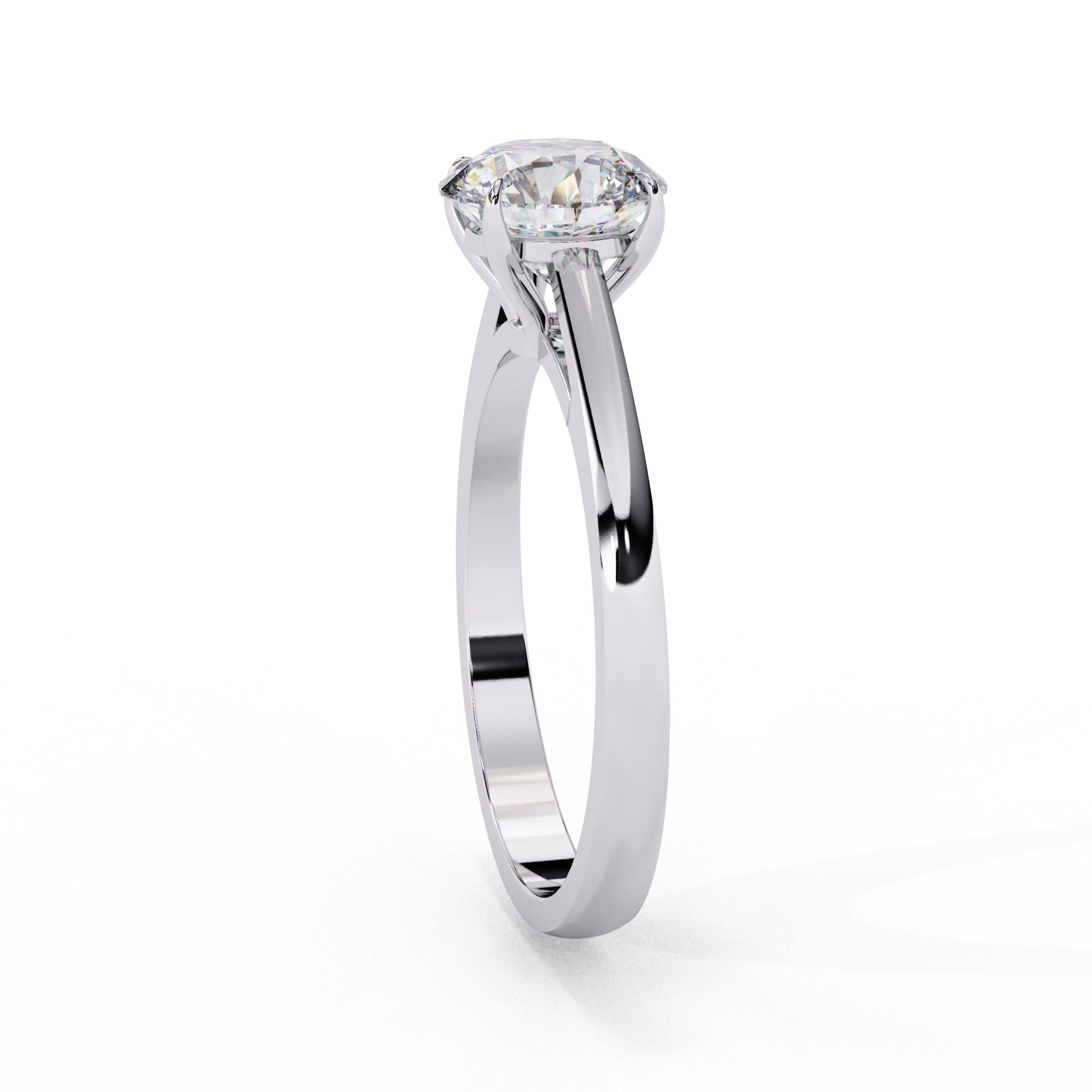 Harper moissanite solitaire ring