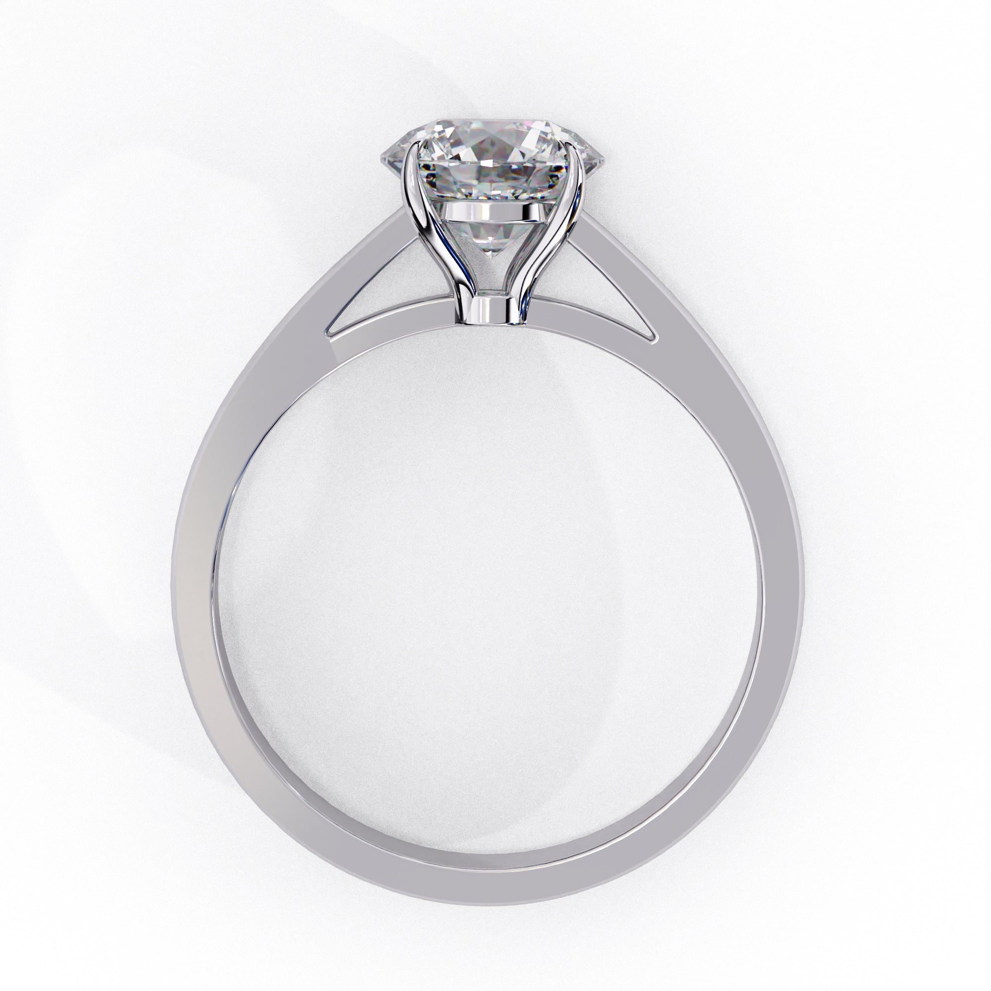 Harper moissanite solitaire ring