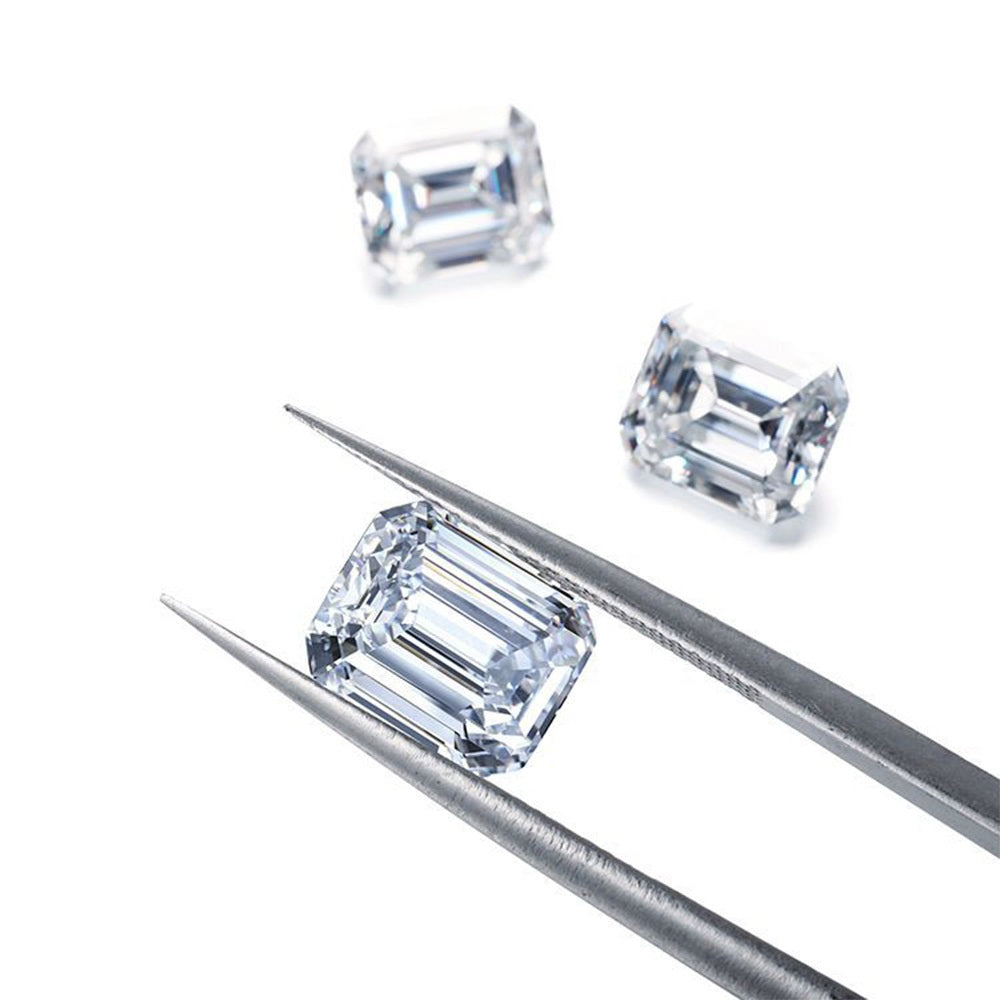 Emerald Cut Certified Moissanite Solitaire