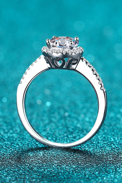 Isabella's Iridescent moissanite Solitaire Ring