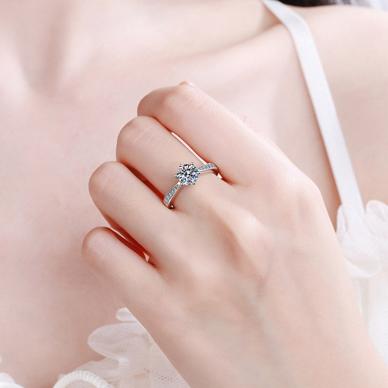 Henrietta's Solitaire Moissanite Ring