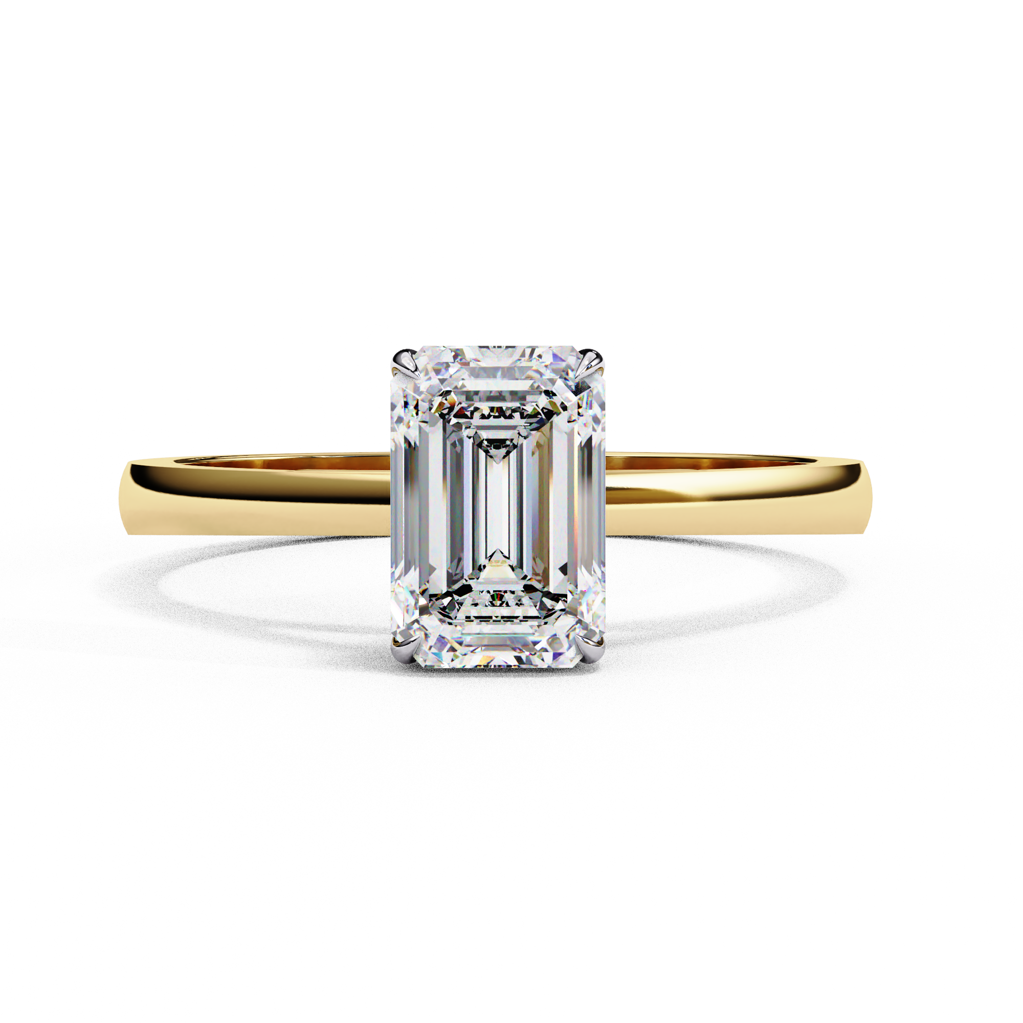 Harriet Couture Emerald Cut Rhodium Plated Sterling Silver Ring