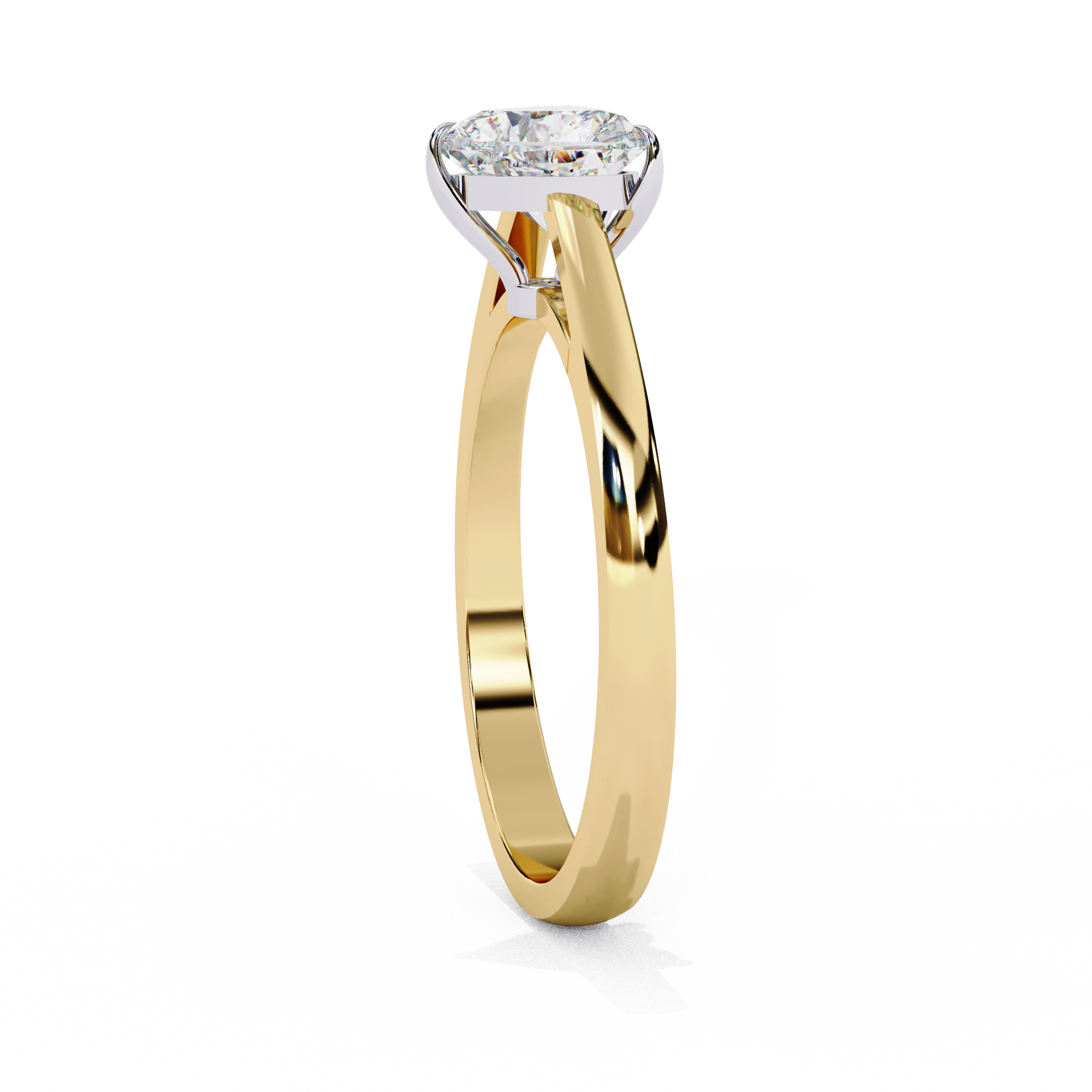 Emery Heart Cut Rhodium Plated Sterling Silver Ring
