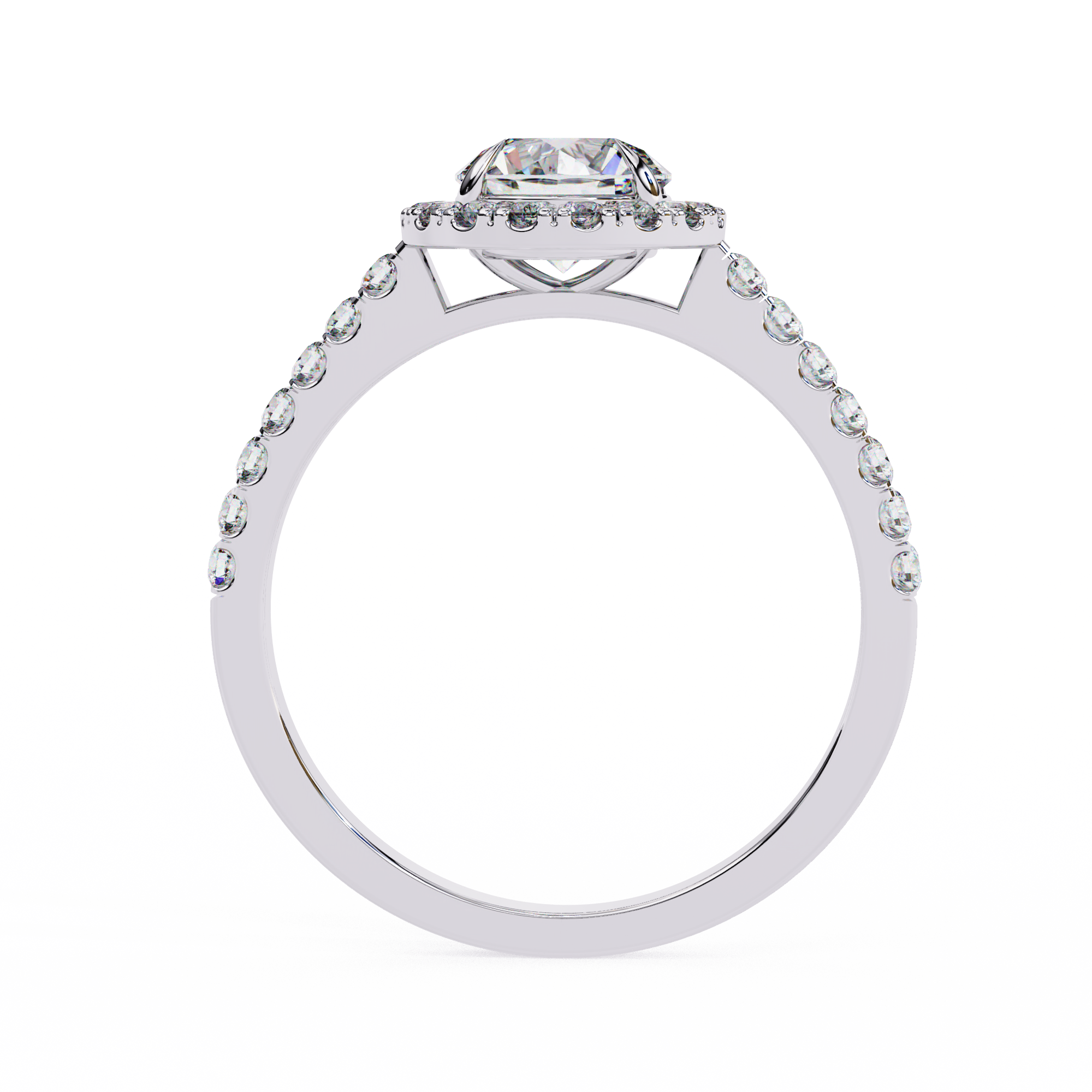 Isabella's Iridescent moissanite Solitaire Ring