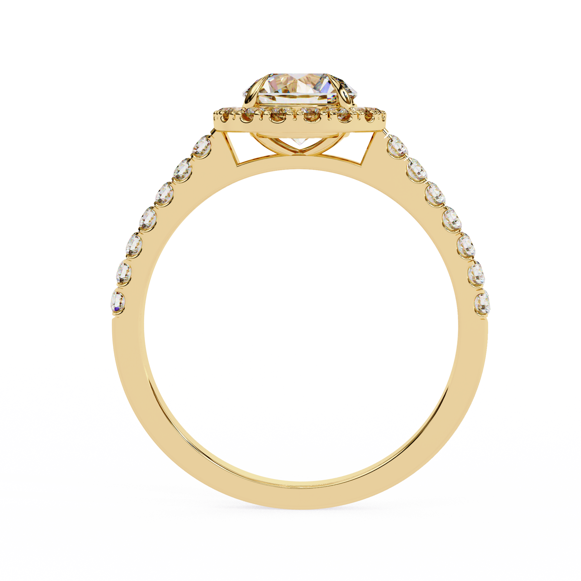 Isabella's Iridescent moissanite Solitaire Ring
