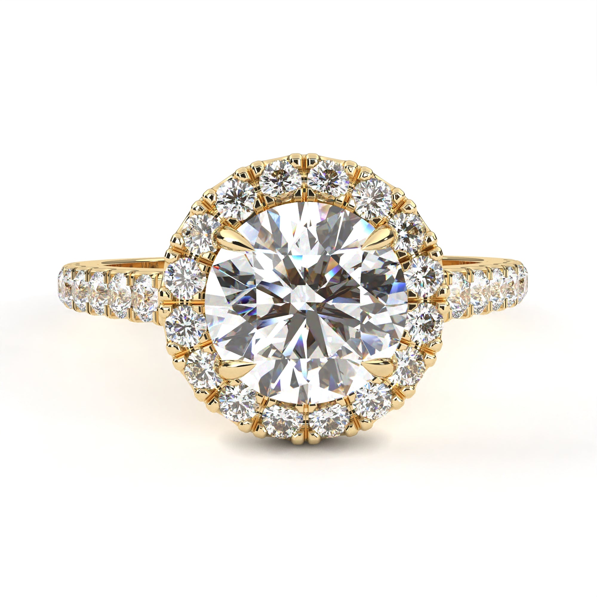 Isabella's Iridescent moissanite Solitaire Ring