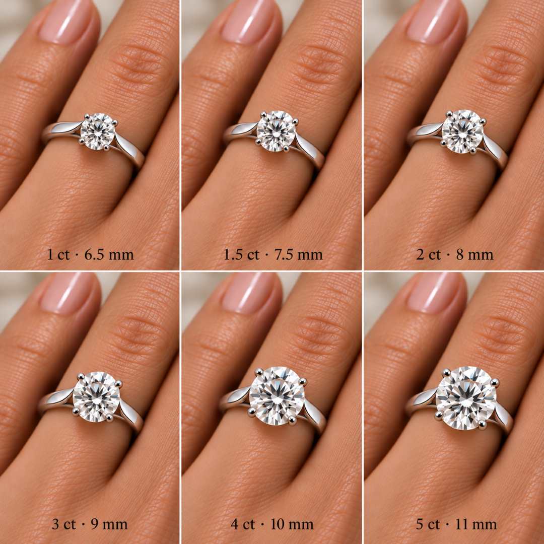 Round Four-Prong Moissanite Solitaire Ring