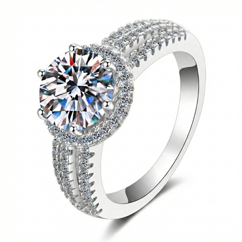 Graceful Georgiana moissanite Ring