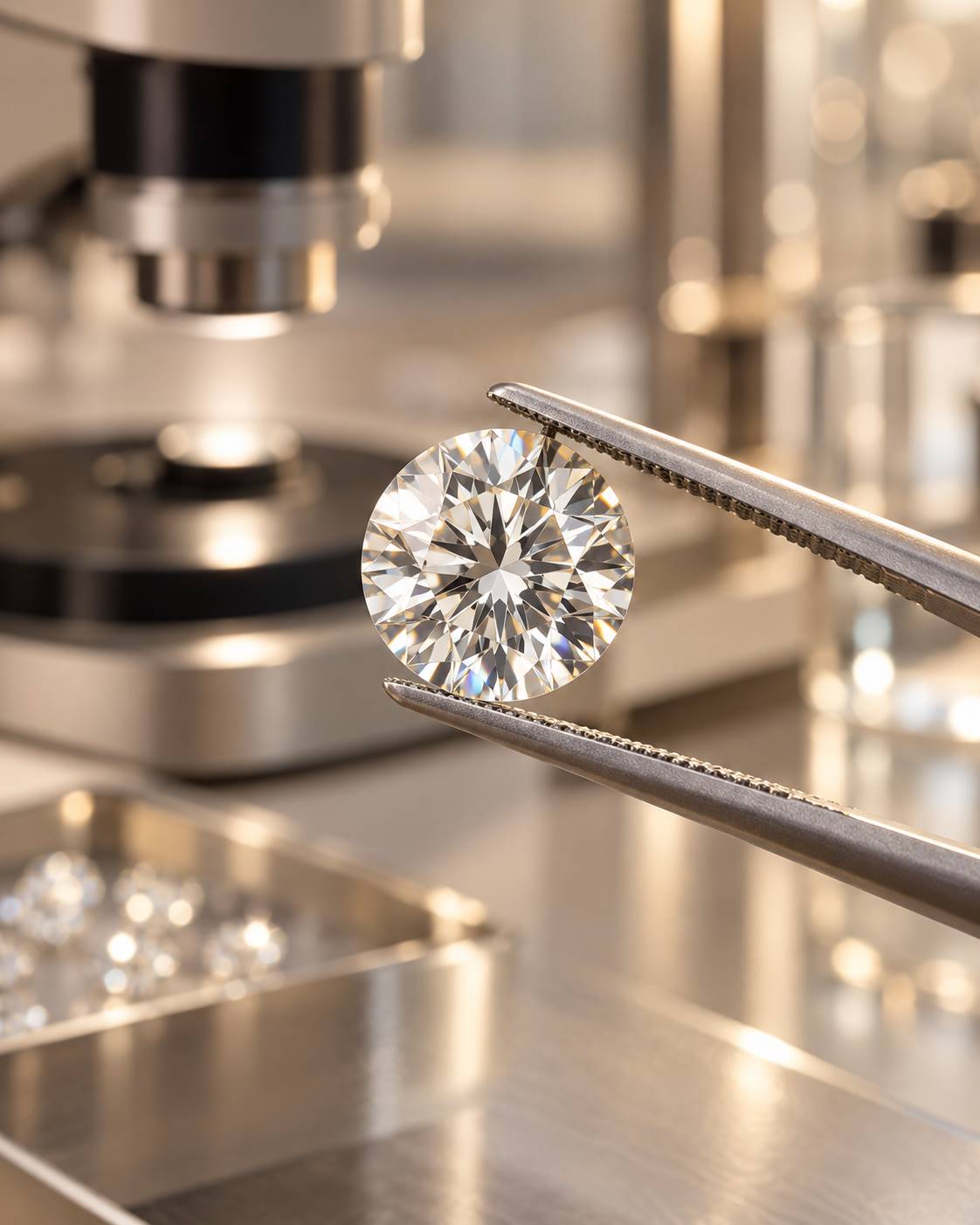 Lab-grown diamond close-up