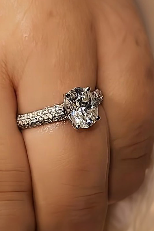 Customised Oval Solitaire Ring 612