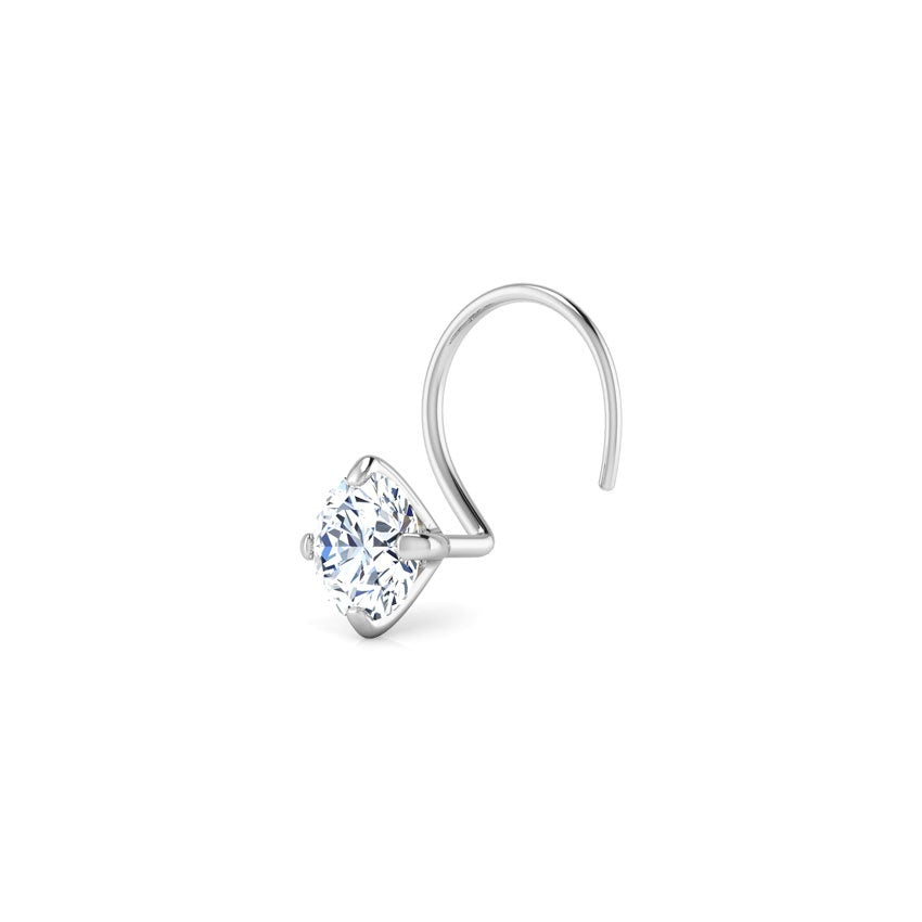 Radiant Solitaire Wire Nose Pin