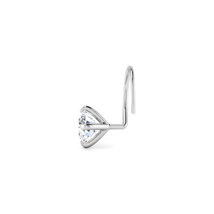 Radiant Solitaire Wire Nose Pin