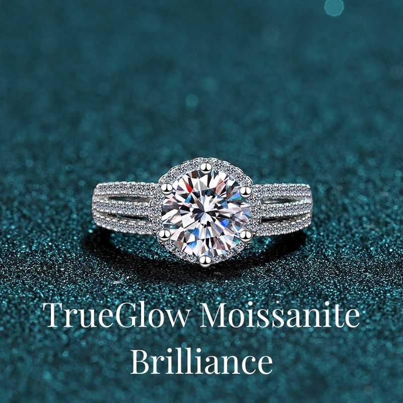 Graceful Georgiana moissanite Ring