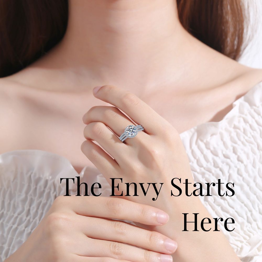 Graceful Georgiana moissanite Ring