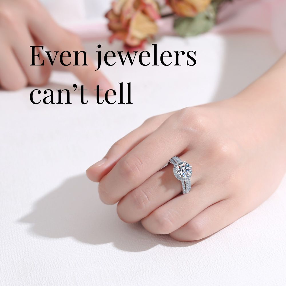 Graceful Georgiana moissanite Ring