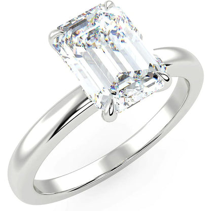 Harriet Couture Emerald Cut Rhodium Plated Sterling Silver Ring