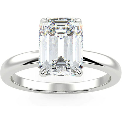 Harriet Couture Emerald Cut Rhodium Plated Sterling Silver Ring