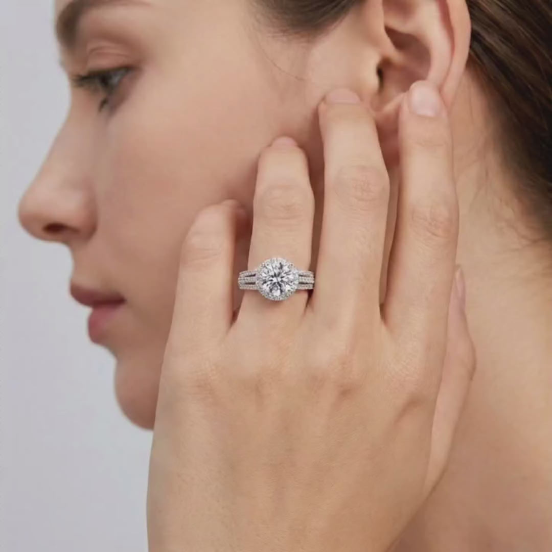 Graceful Georgiana moissanite Ring