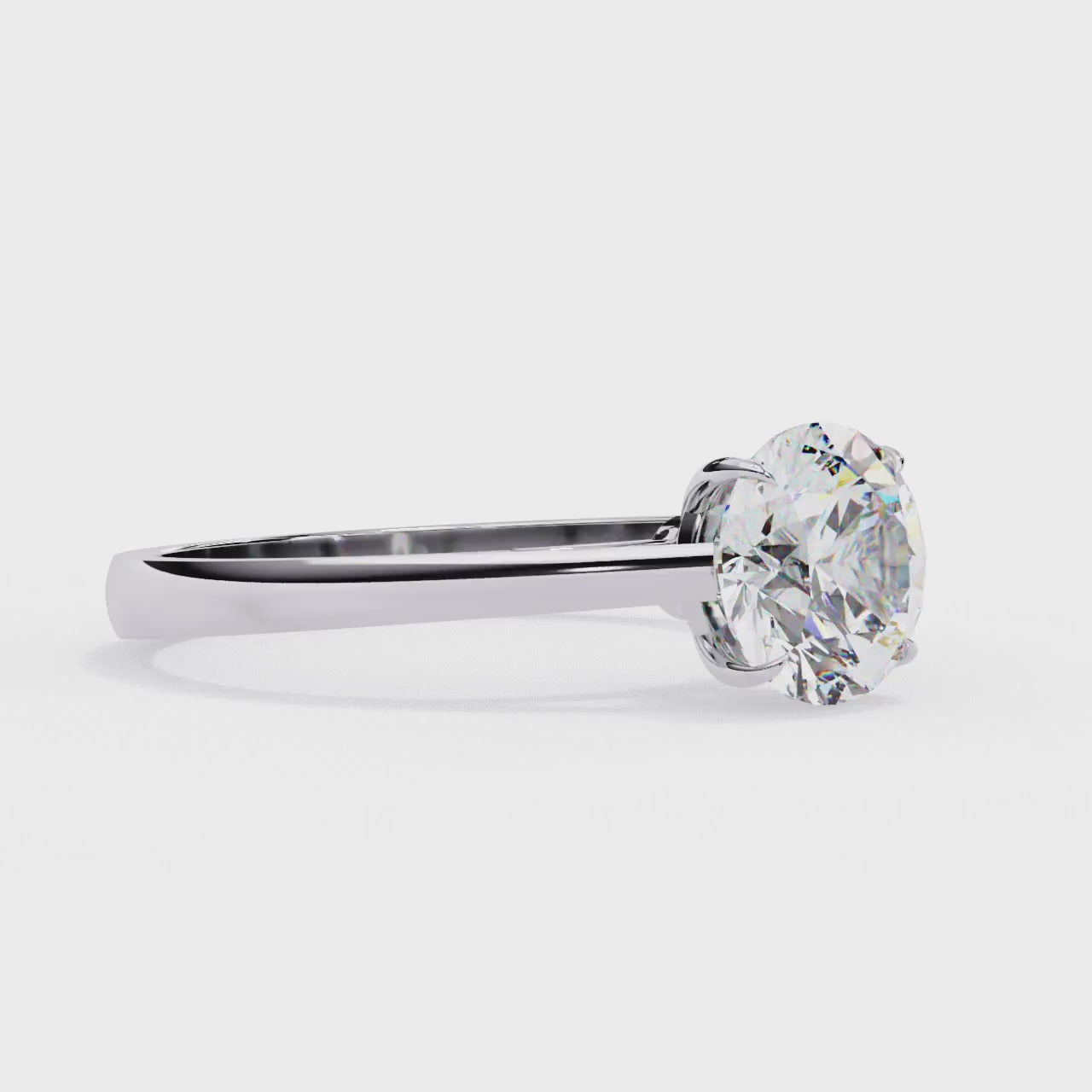 Harper moissanite solitaire ring
