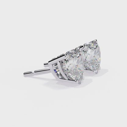 Nora Heart Cut Moissanite Solitaire Earrings